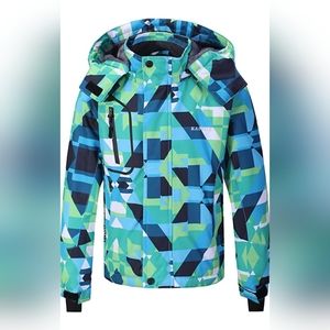 Winter boy waterproof Jacky with double flees for skiing Kasujie